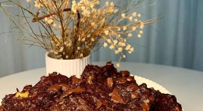 Brownie de banana sem glúten