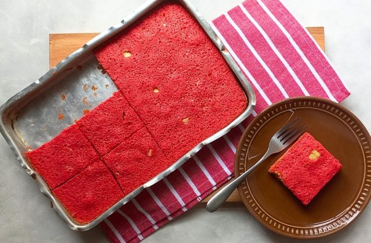 Brownie de morango fácil