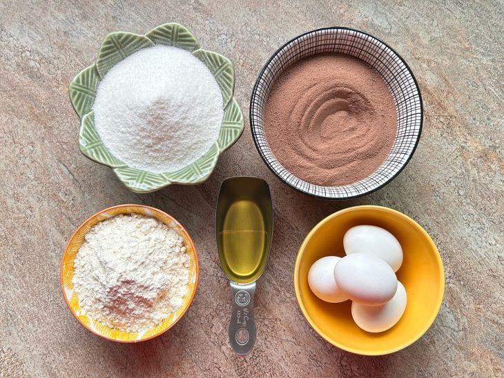Ingredientes reunidos para o preparo da receita.