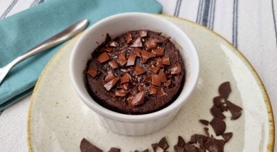 Brownie fit de micro-ondas