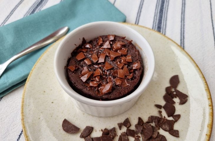 Brownie fit de micro-ondas