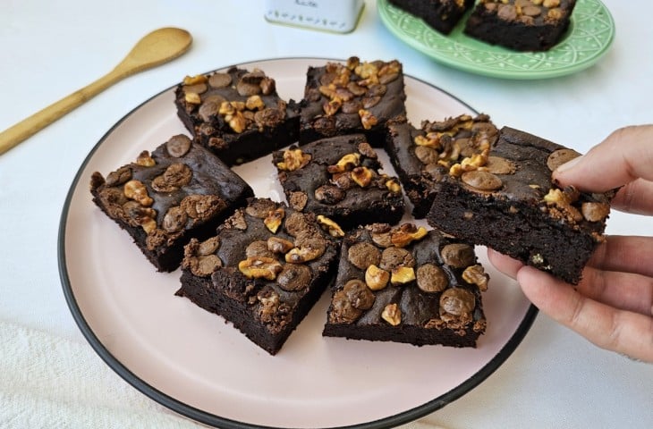 Brownie proteico de batata-doce