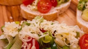 Bruschetta de alho-poró