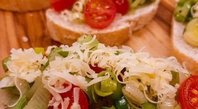 Bruschetta de alho-poró