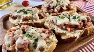 Bruschetta de linguiça
