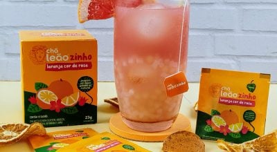 Bubble Tea de Chá Laranja Cor de Rosa