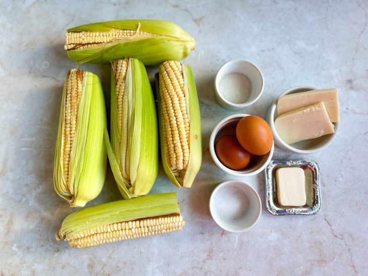 Ingredientes na bancada.