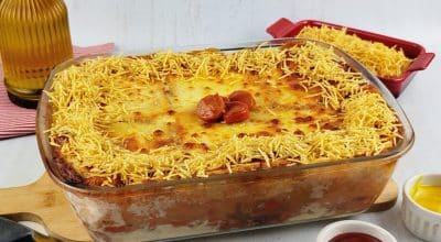 Cachorro-quente de forno com pão