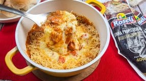 Cachorro-quente de forno com requeijão