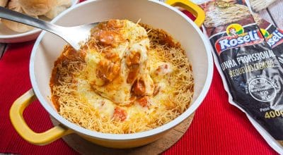 Cachorro-quente de forno com requeijão