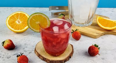Caipiroska de Morango e Laranja