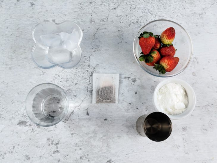 Ingredientes reunidos para preparar a receita.