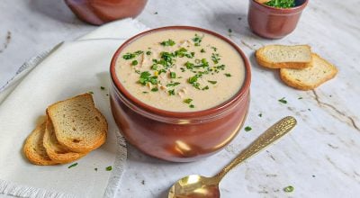 Caldo de frango cremoso