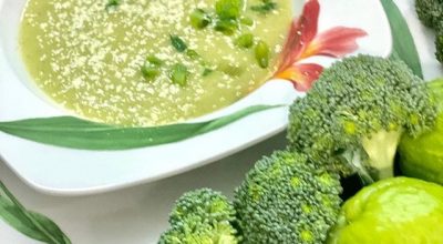 Caldo de legumes verdes