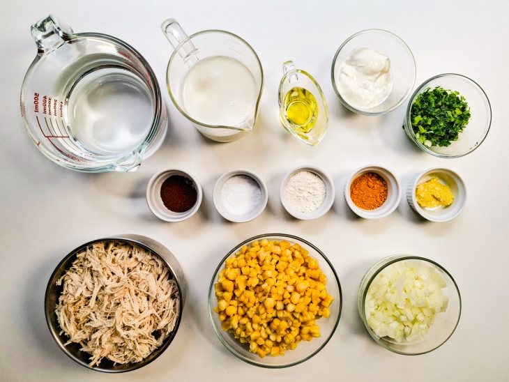 Ingredientes da receita.