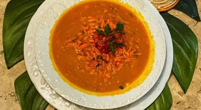 Caldo detox de cenoura com tomate