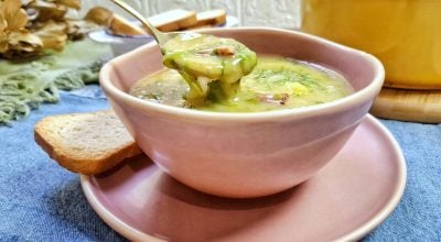 Caldo verde com mandioca