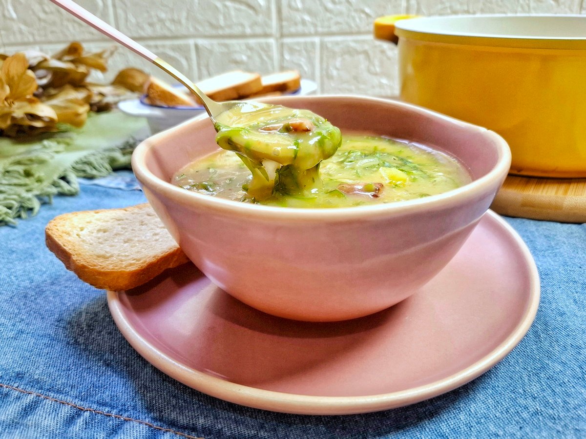 Caldo verde com mandioca