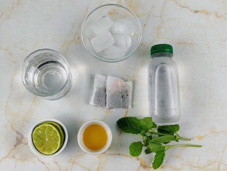 Ingredientes reunidos para o preparo da receita.