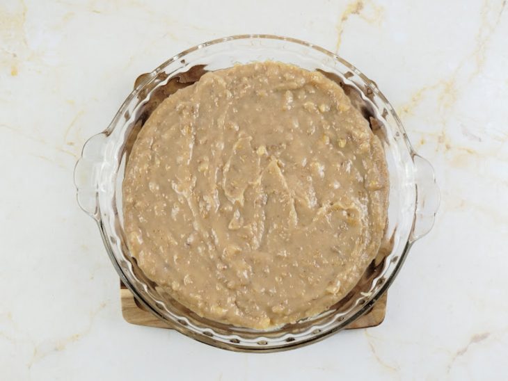 Creme transferido para travessa.