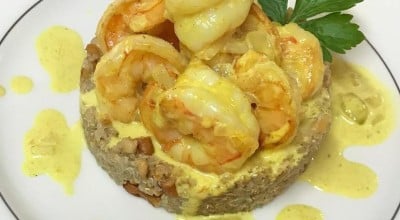 Camarão ao curry