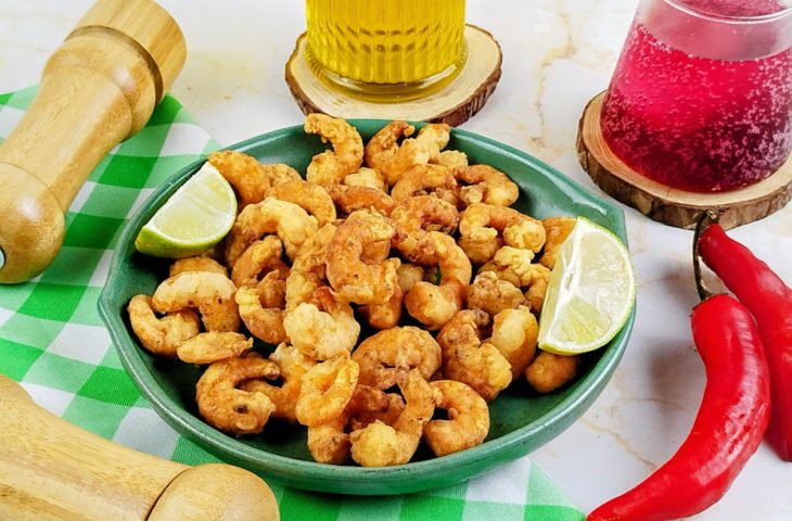 Camarão empanado simples