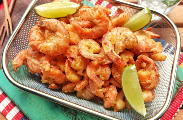 Camarão frito