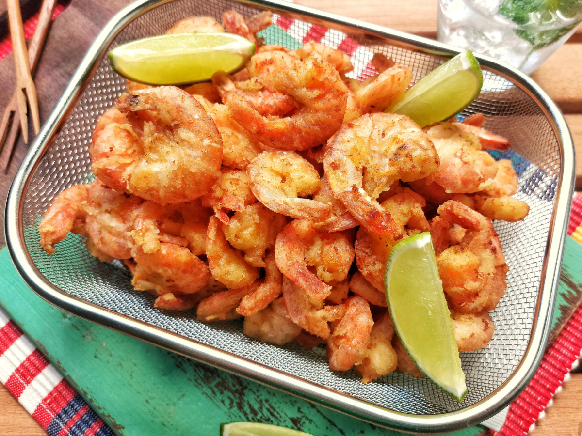 Camarão frito