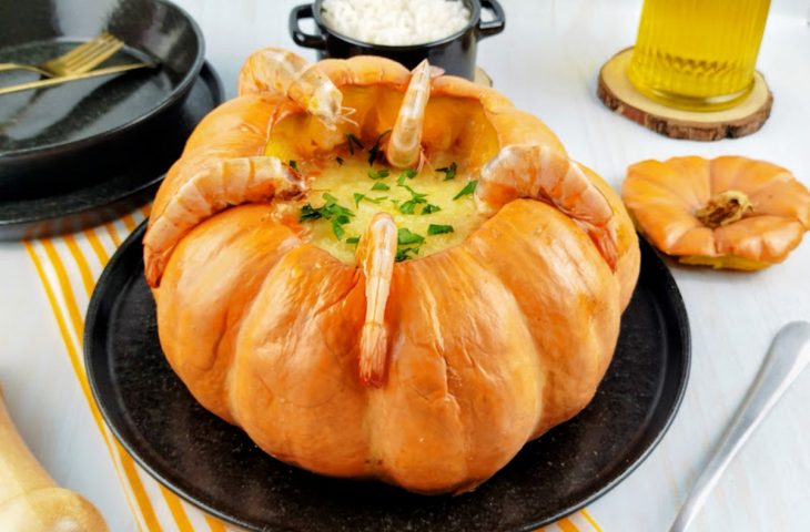 Camarão na moranga simples e rápido