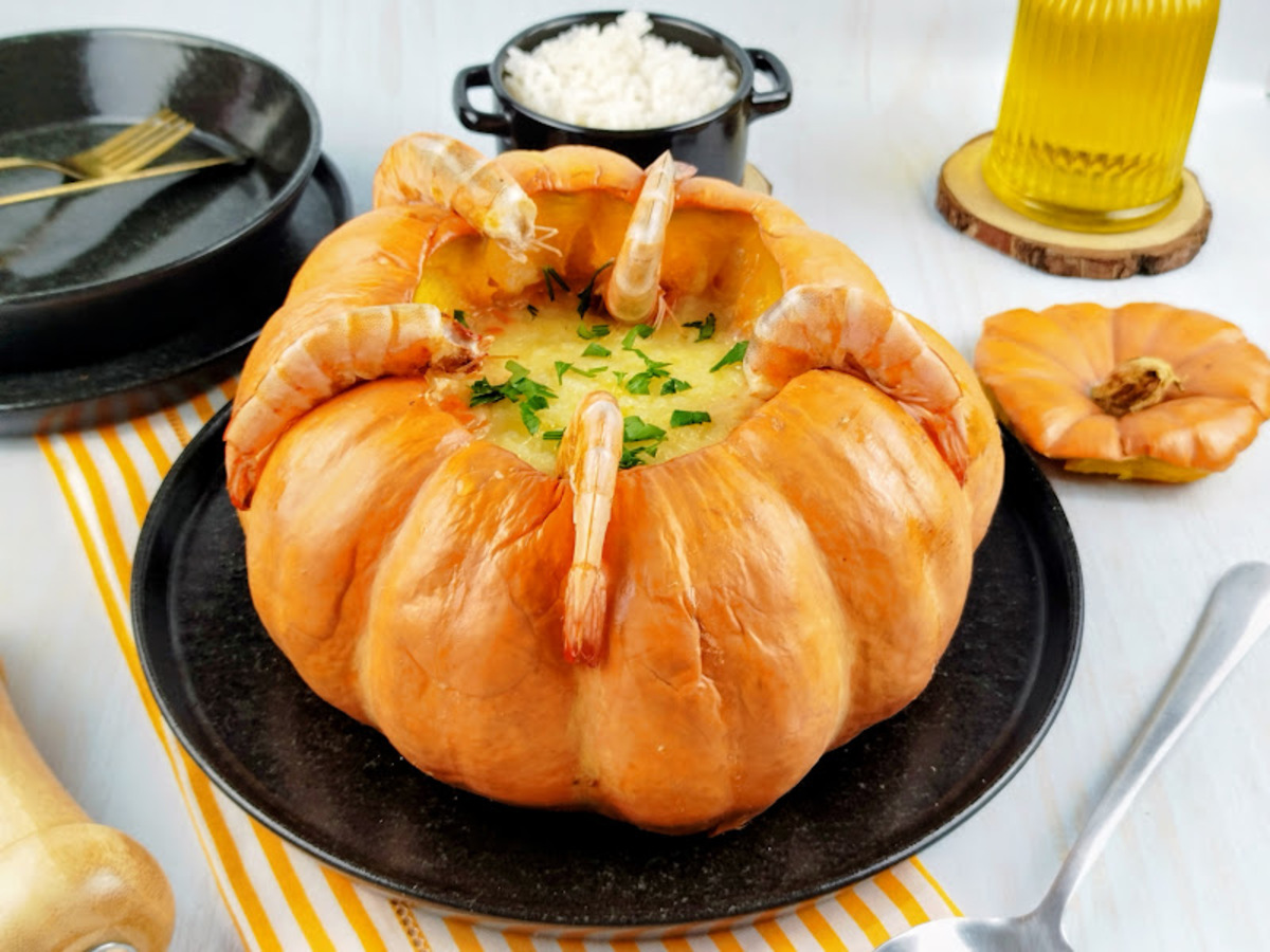 Camarão na moranga simples e rápido