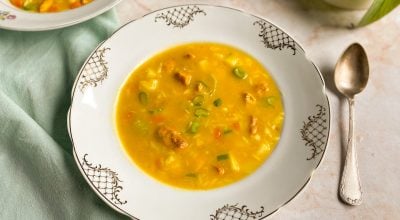 Canja de galinha cremosa