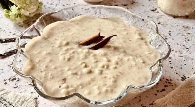 Canjica cremosa com amendoim