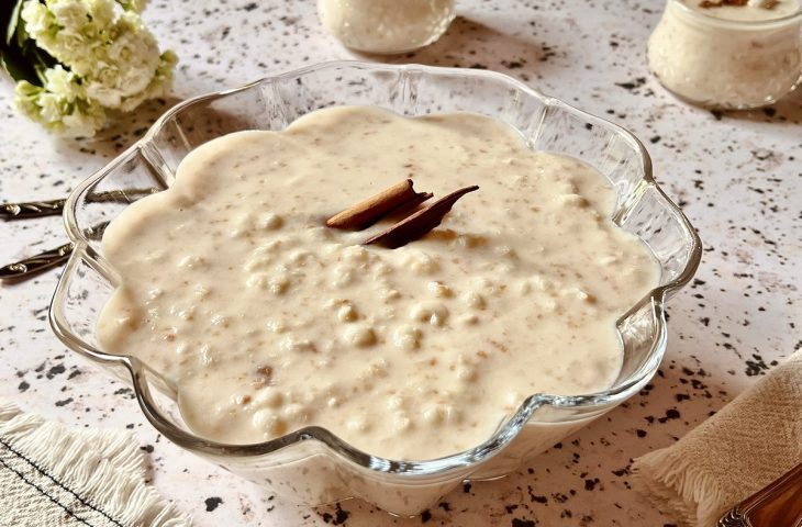 Canjica cremosa com amendoim