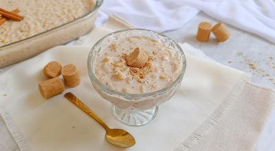 Canjica cremosa com paçoca