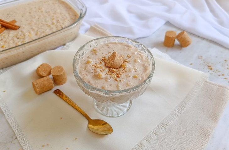 Canjica cremosa com paçoca