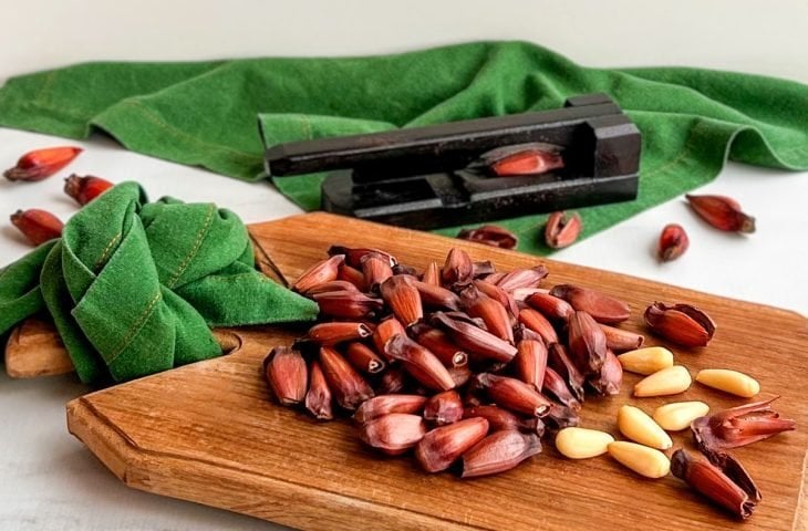 Pinhão na air fryer