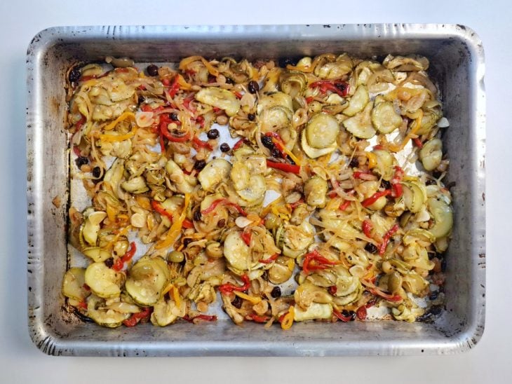 Caponata após assar.