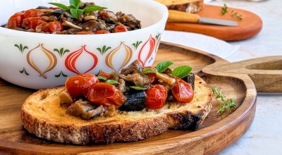 Caponata de berinjela assada