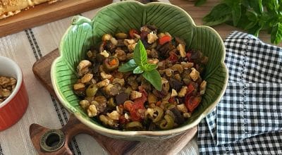 Caponata de berinjela na airfryer