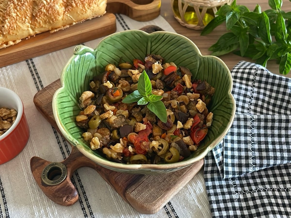 Caponata de berinjela na airfryer