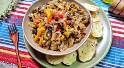 Caponata de berinjela na panela