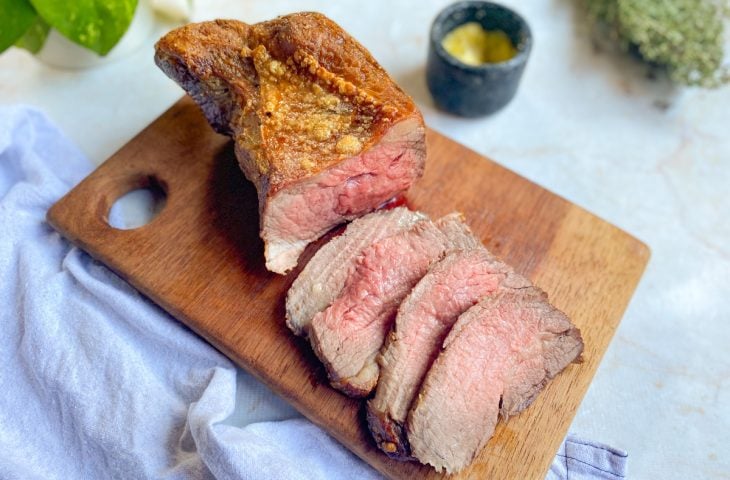 Carne assada na air fryer