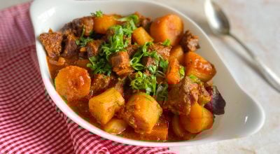Carne de panela com mandioca