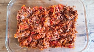 Carne de panela desfiada