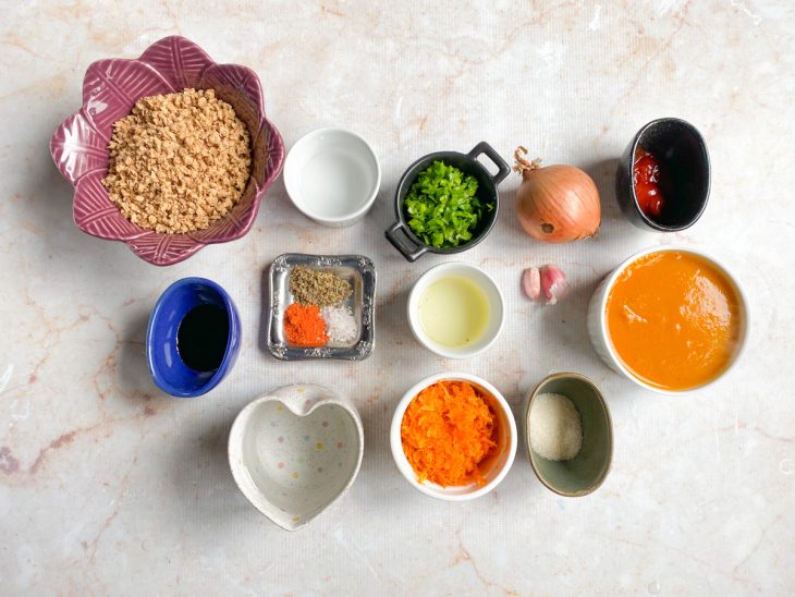 Ingredientes da carne de soja.