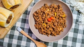 Carne de soja simples