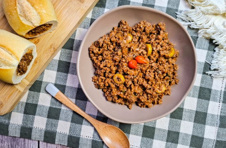 Carne de soja simples