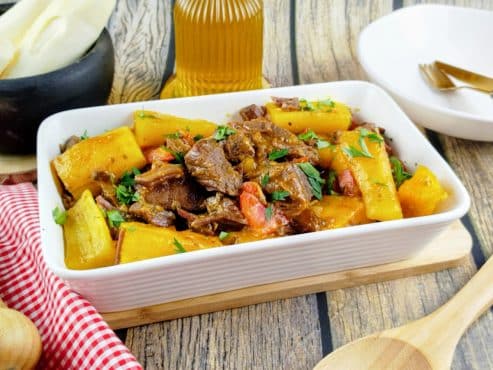 Carne de sol com mandioca