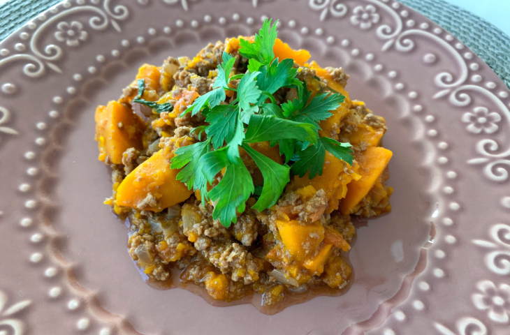 Carne moída com abóbora