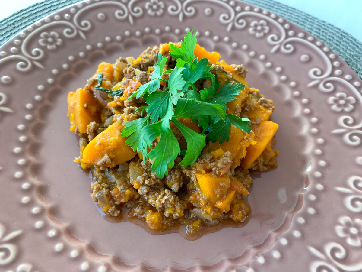 Carne moída com abóbora
